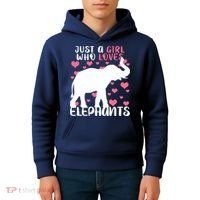 Just A Girl Who Loves Elephants Kids Hoodie thumb 4