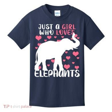 Just A Girl Who Loves Elephants Kids T-Shirt