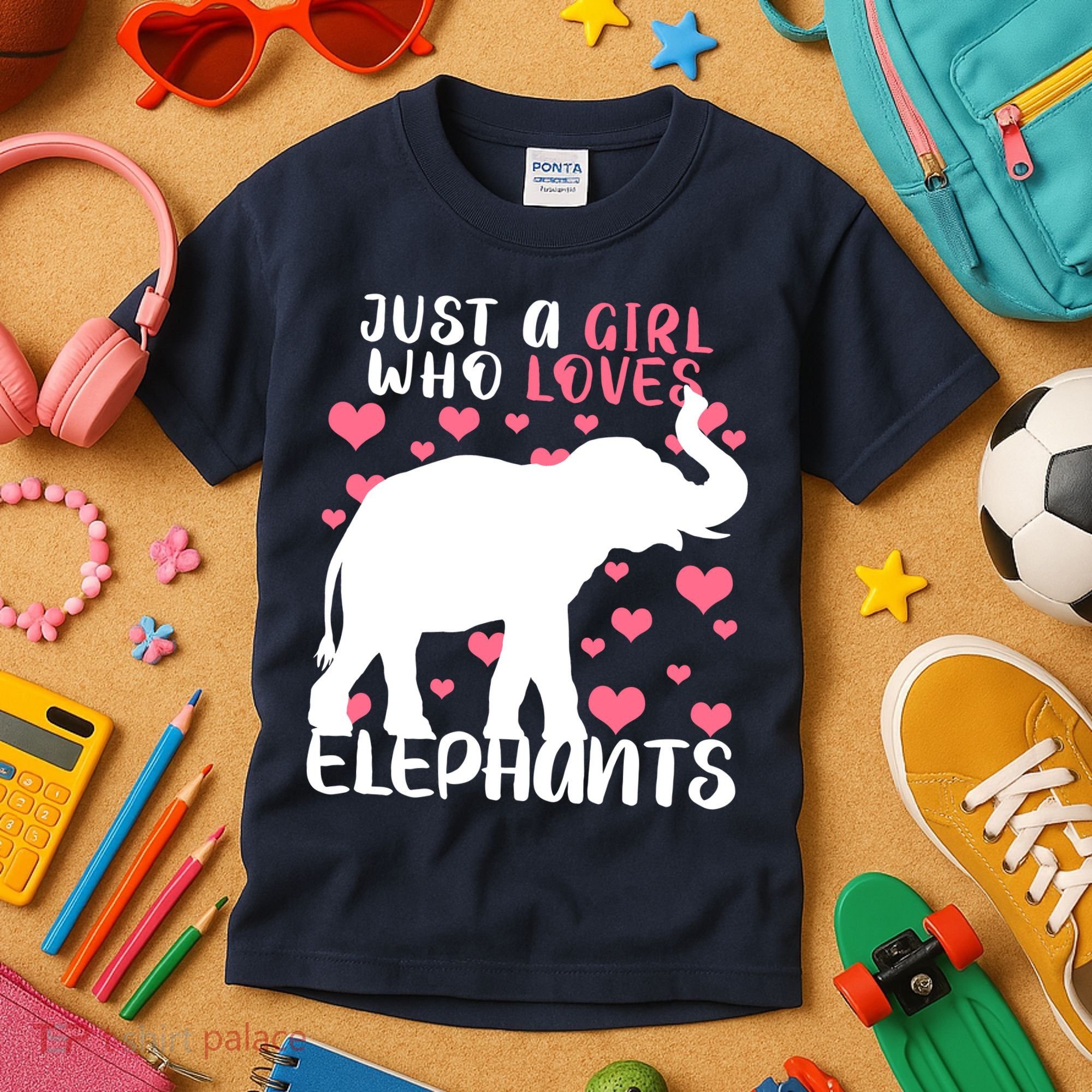 Just A Girl Who Loves Elephants Kids T-Shirt