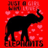 Just A Girl Who Loves Elephants Santa Hat thumb 1