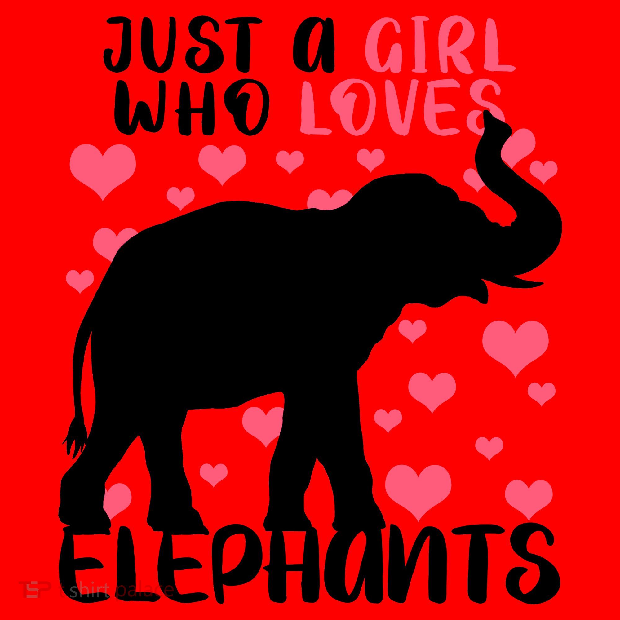 Just A Girl Who Loves Elephants Santa Hat