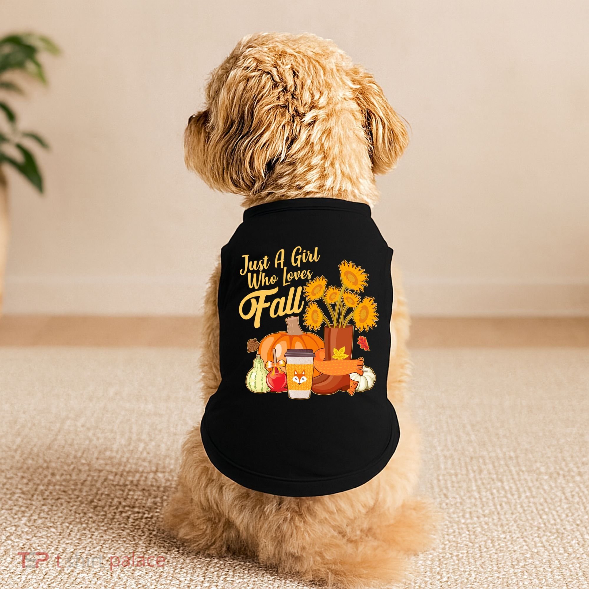 Just A Girl Who Loves Fall Autumn Lover Doggie Tank