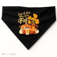 Just A Girl Who Loves Fall Autumn Lover USA-Made Doggie Bandana thumb 0
