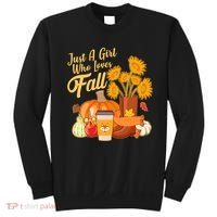 Just A Girl Who Loves Fall Autumn Lover Sweatshirt thumb 0