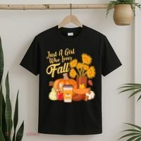 Just A Girl Who Loves Fall Autumn Lover T-Shirt thumb 2