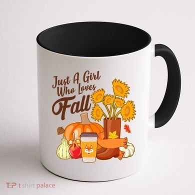 Just A Girl Who Loves Fall Autumn Lover Coffee Mug back