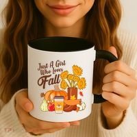 Just A Girl Who Loves Fall Autumn Lover Coffee Mug thumb 3