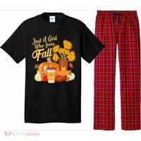 Just A Girl Who Loves Fall Autumn Lover Pajama Set thumb 0