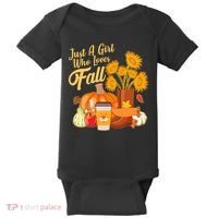 Just A Girl Who Loves Fall Autumn Lover Baby Bodysuit thumb 0