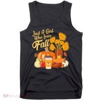 Just A Girl Who Loves Fall Autumn Lover Tank Top thumb 0