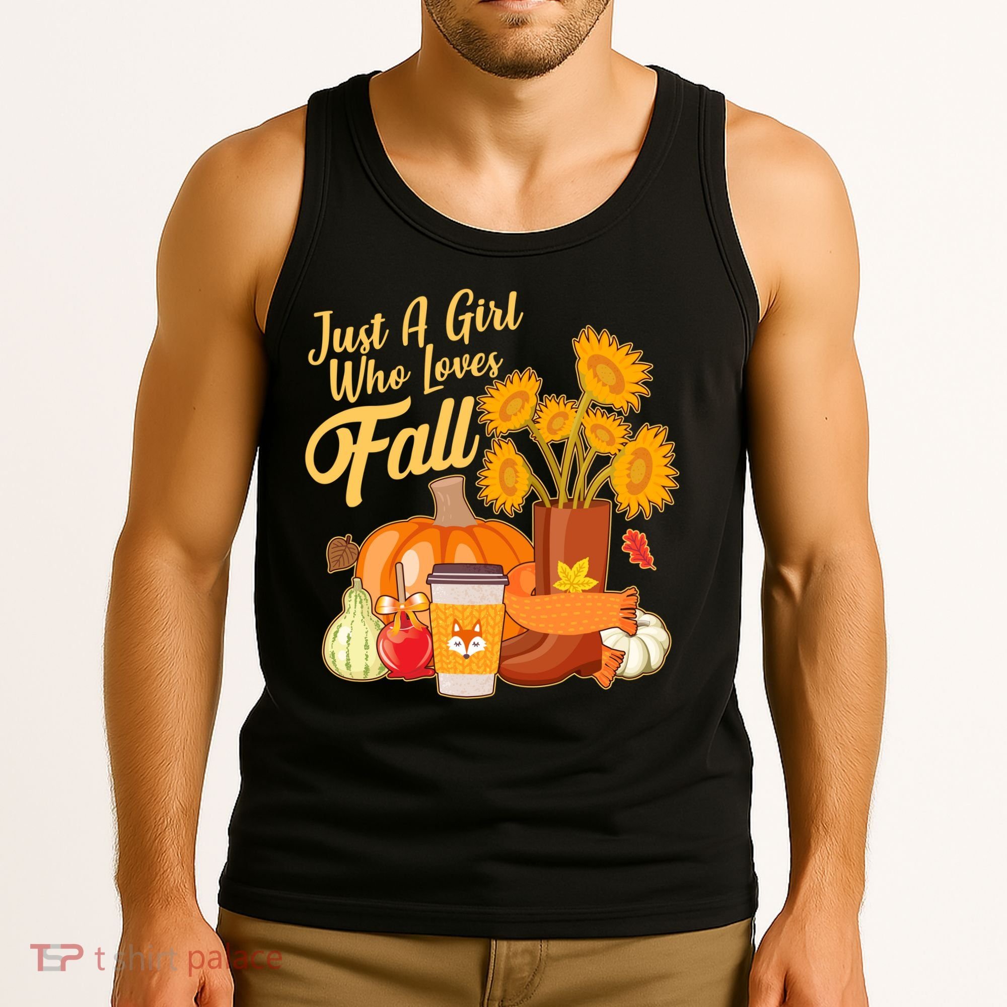 Just A Girl Who Loves Fall Autumn Lover Tank Top