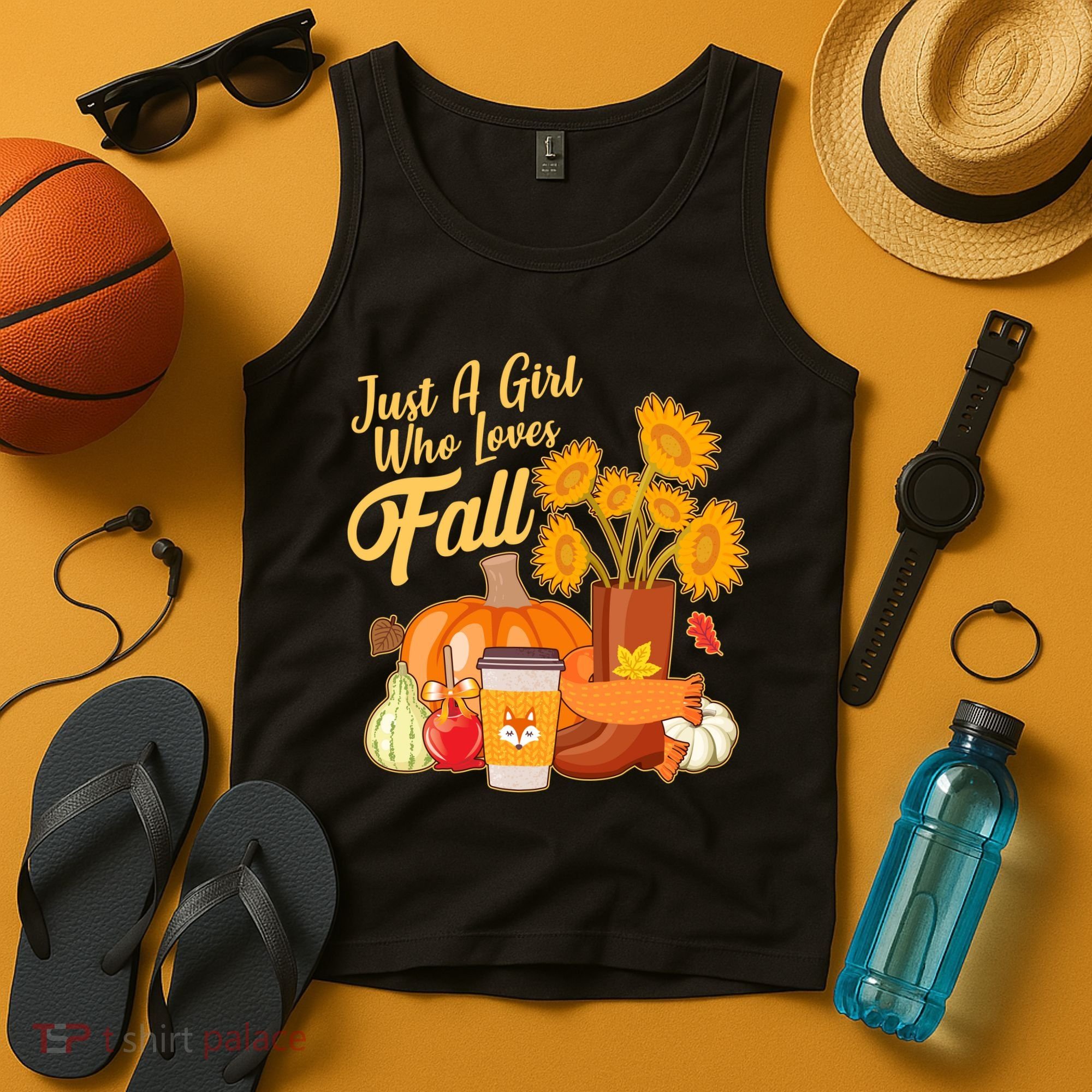 Just A Girl Who Loves Fall Autumn Lover Tank Top