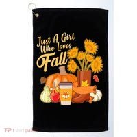 Just A Girl Who Loves Fall Autumn Lover Golf Towel thumb 0