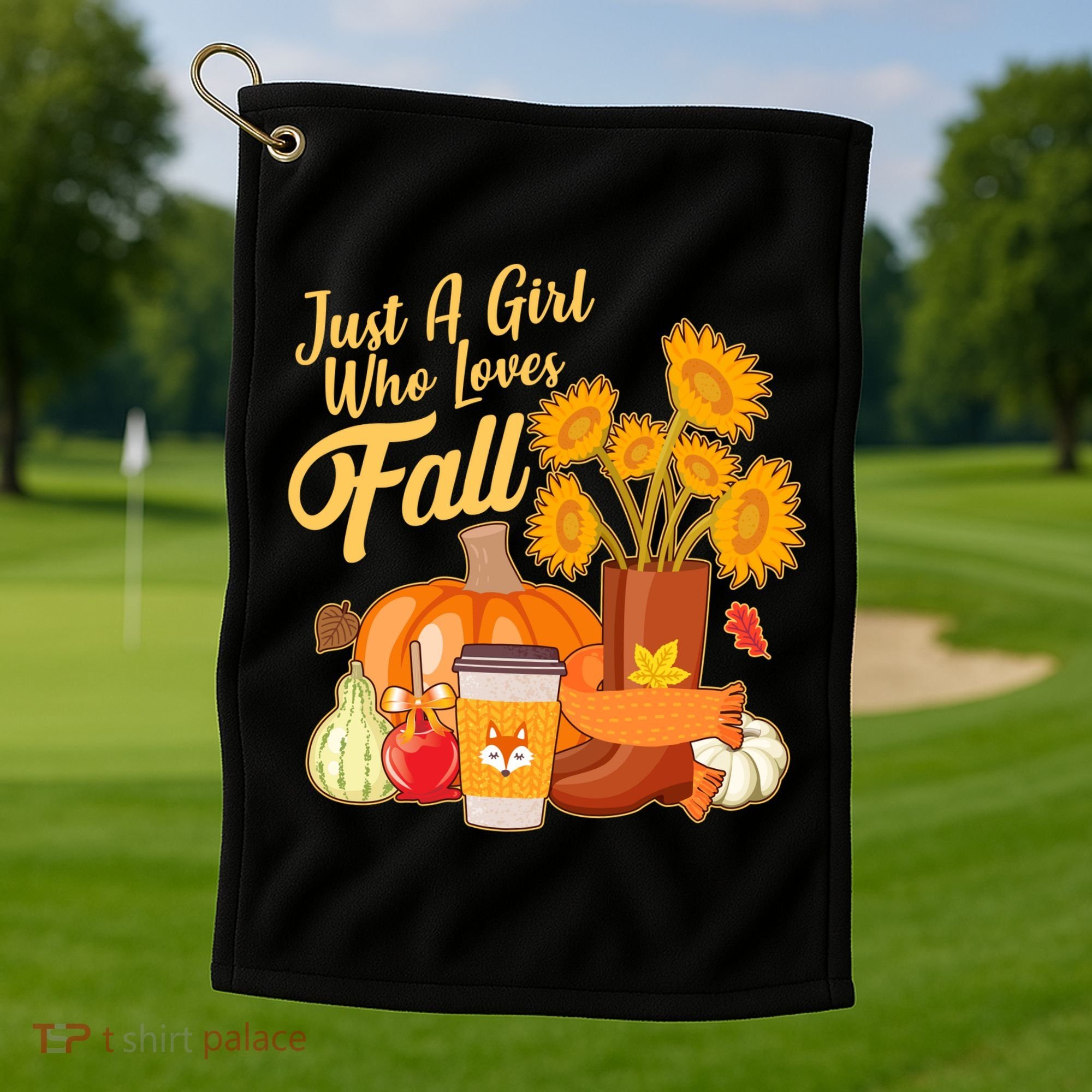 Just A Girl Who Loves Fall Autumn Lover Golf Towel