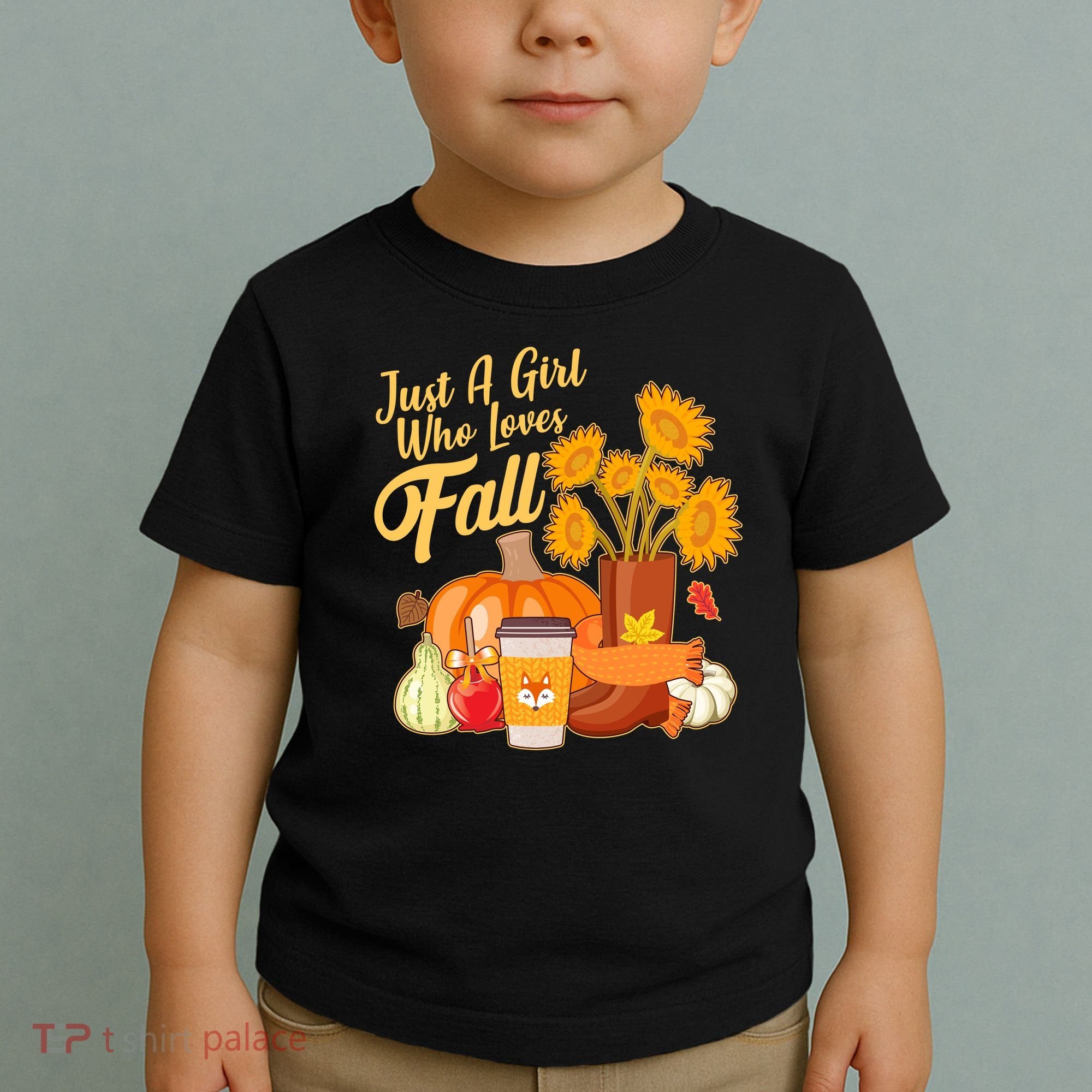 Just A Girl Who Loves Fall Autumn Lover Toddler T-Shirt