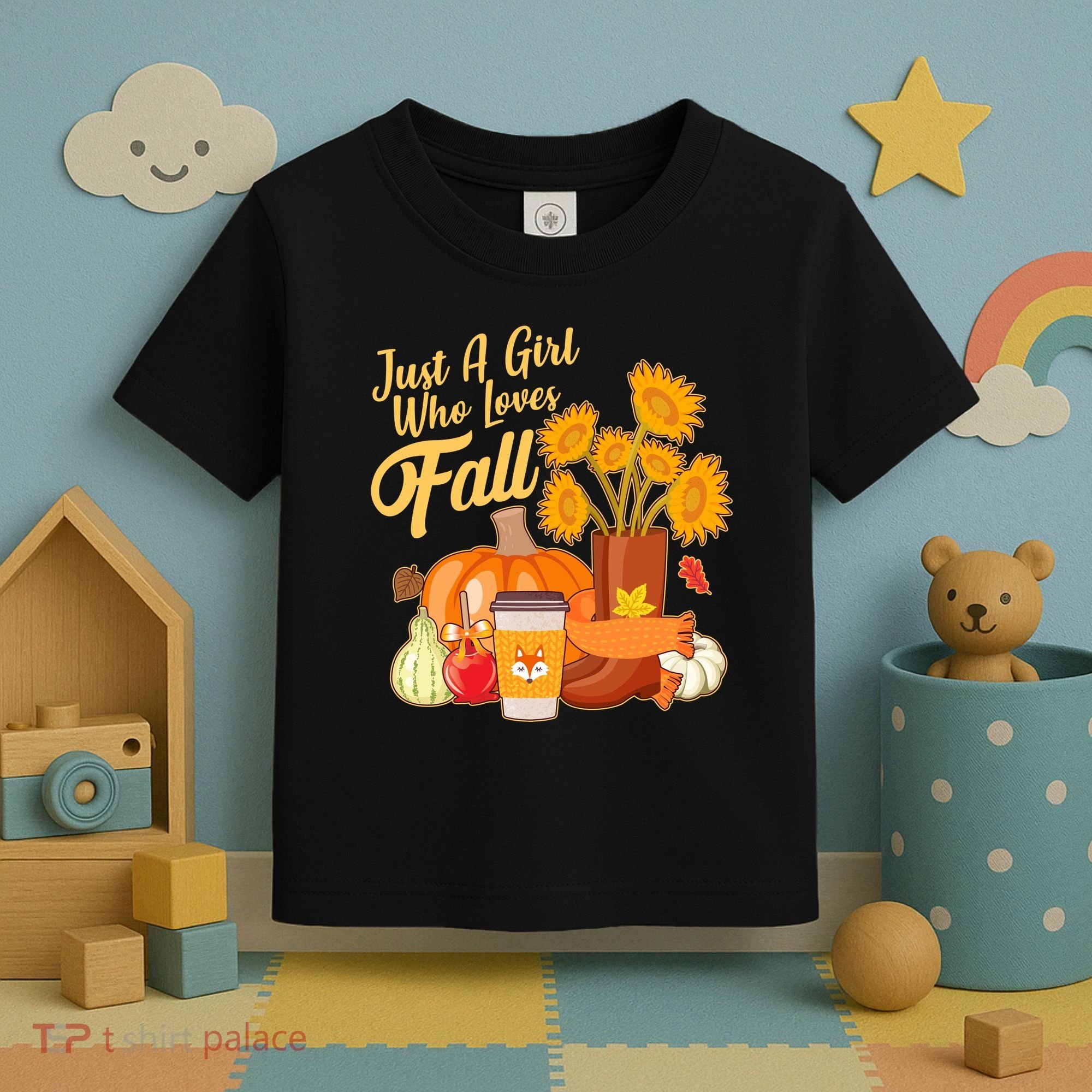 Just A Girl Who Loves Fall Autumn Lover Toddler T-Shirt