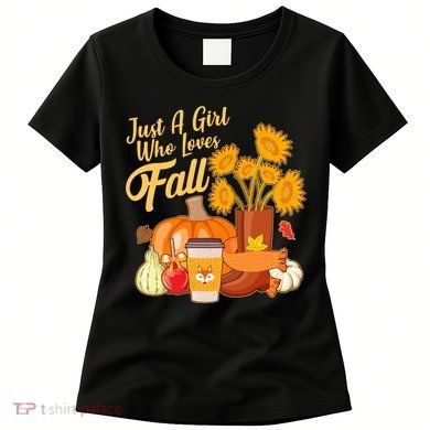Just A Girl Who Loves Fall Autumn Lover Women's T-Shirt