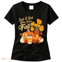 Just A Girl Who Loves Fall Autumn Lover Women's T-Shirt thumb 0