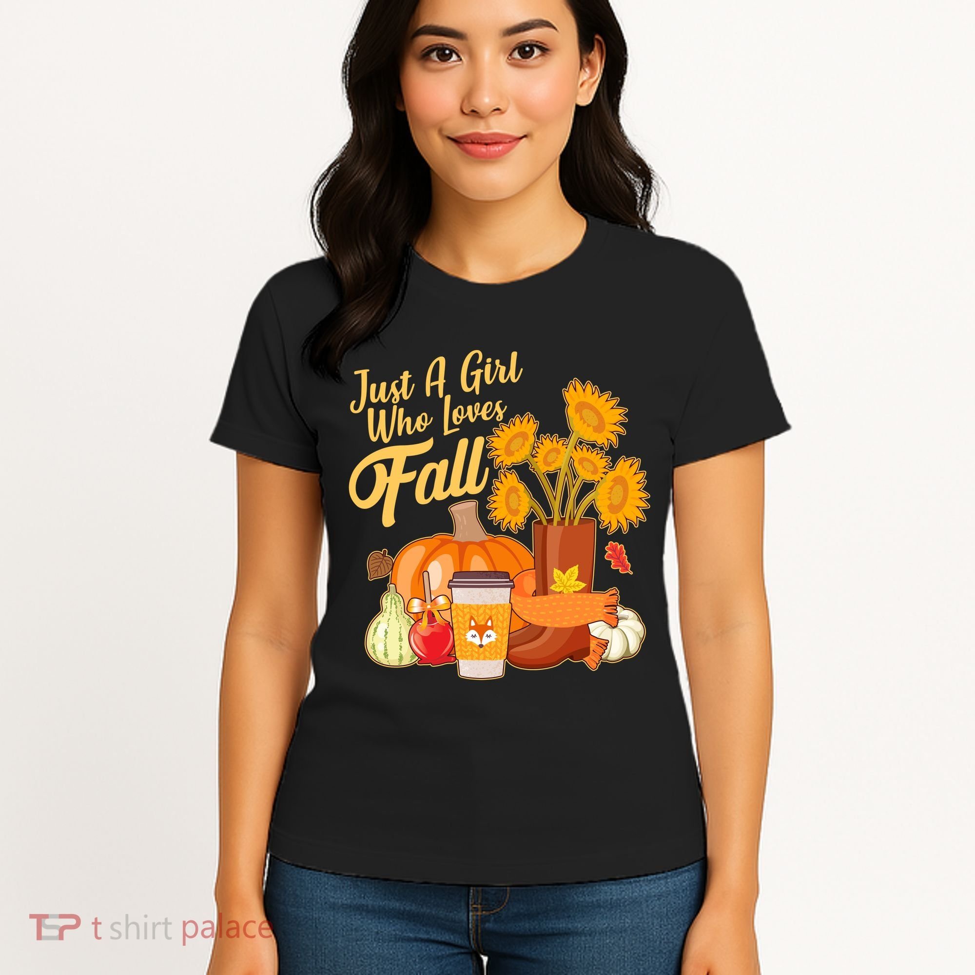 Just A Girl Who Loves Fall Autumn Lover Women's T-Shirt
