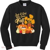 Just A Girl Who Loves Fall Autumn Lover Kids Sweatshirt thumb 0
