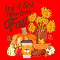 Just A Girl Who Loves Fall Autumn Lover Santa Hat thumb 1