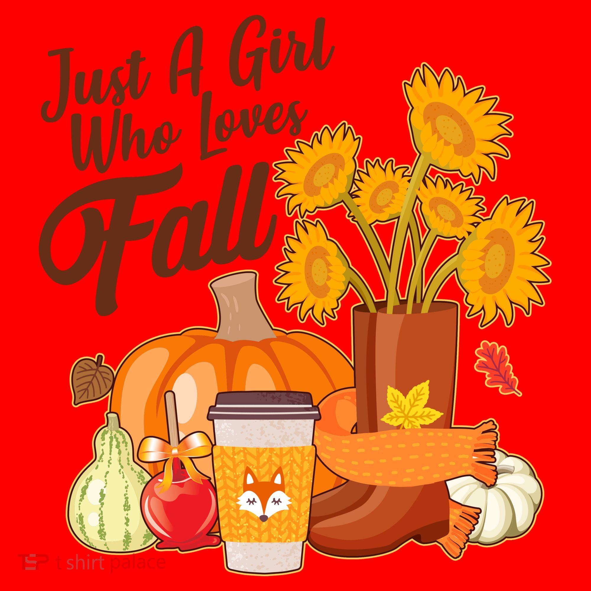 Just A Girl Who Loves Fall Autumn Lover Santa Hat