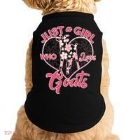 Just A Girl Who Loves Goats Doggie Tank thumb 0