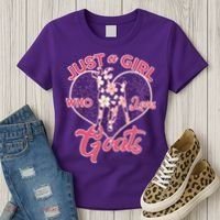 Just A Girl Who Loves Goats Women's T-Shirt thumb 3
