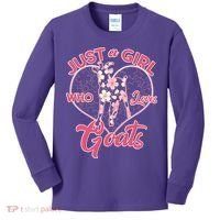 Just A Girl Who Loves Goats Kids Long Sleeve Shirt thumb 0