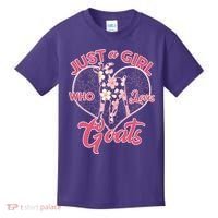Just A Girl Who Loves Goats Kids T-Shirt thumb 0