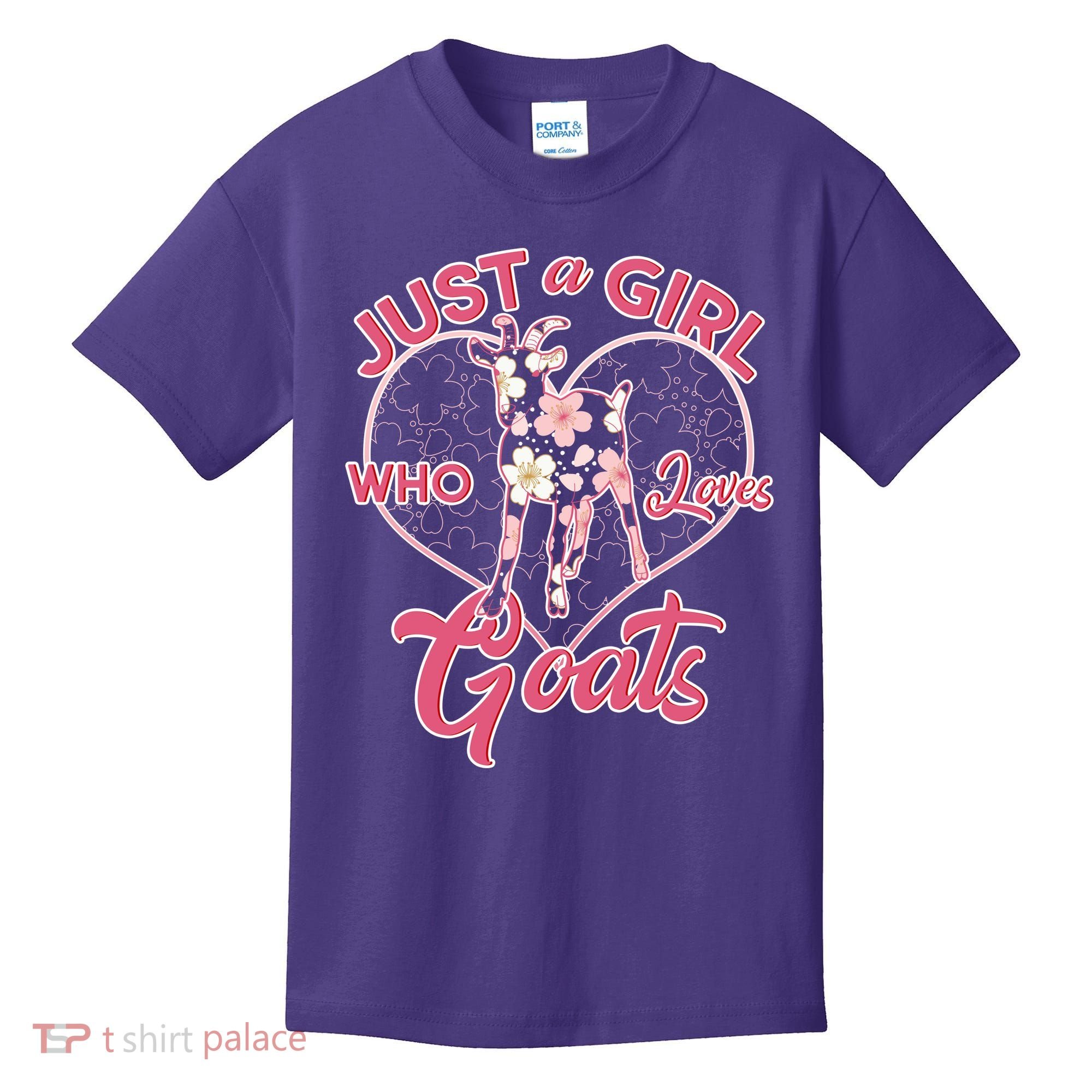 Just A Girl Who Loves Goats Kids T-Shirt
