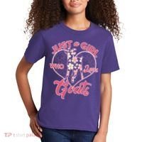 Just A Girl Who Loves Goats Kids T-Shirt thumb 2