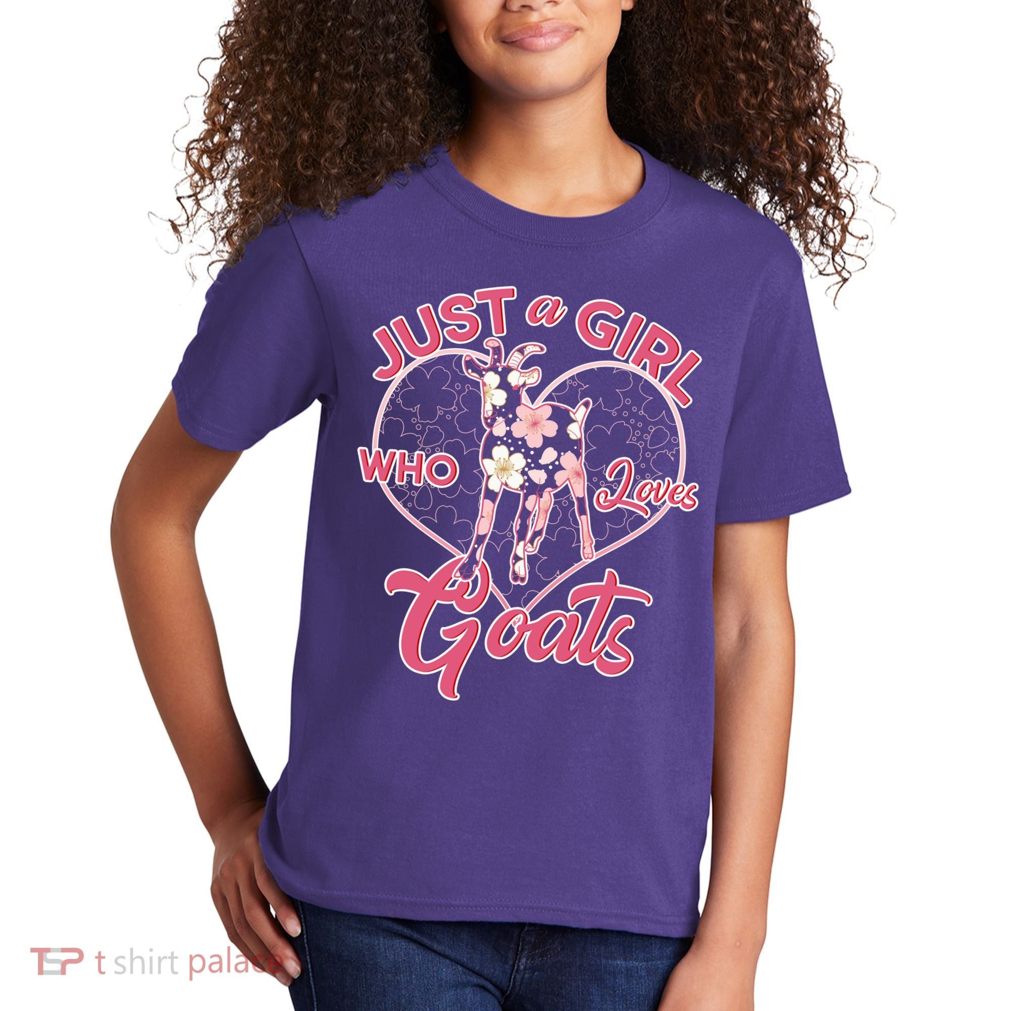 Just A Girl Who Loves Goats Kids T-Shirt