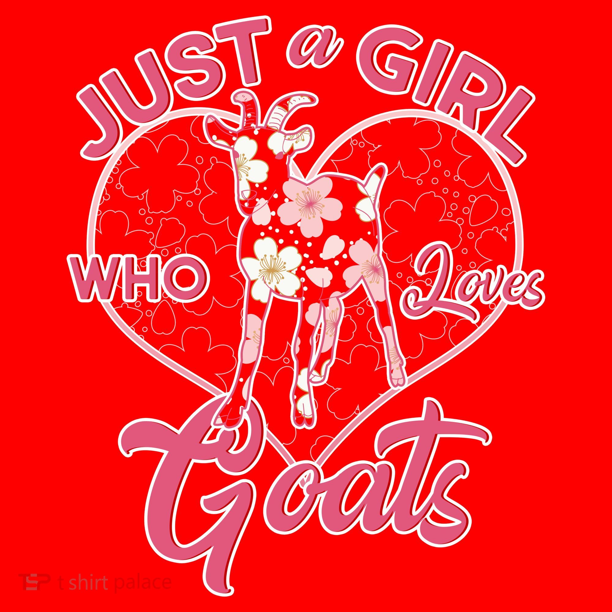 Just A Girl Who Loves Goats Santa Hat