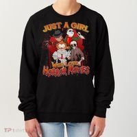 Just A Girl Who Loves Horror Movies Women's Sweatshirt thumb 0