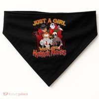 Just A Girl Who Loves Horror Movies USA-Made Doggie Bandana thumb 0