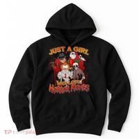 Just A Girl Who Loves Horror Movies Hoodie thumb 0