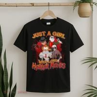 Just A Girl Who Loves Horror Movies T-Shirt thumb 2