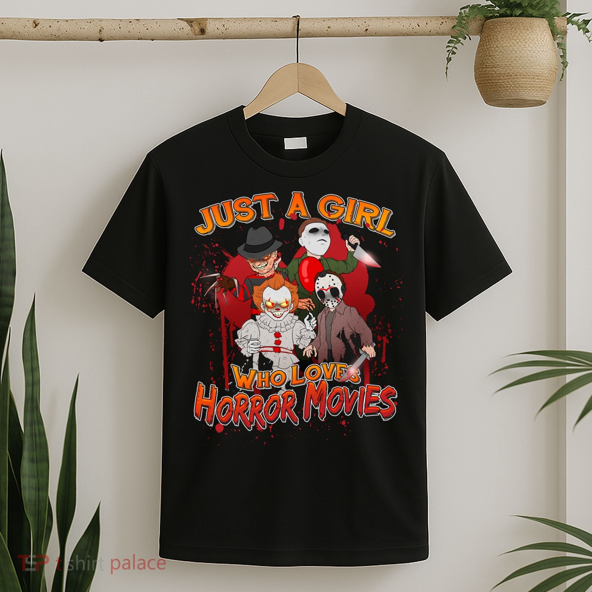 Just A Girl Who Loves Horror Movies T-Shirt