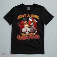 Just A Girl Who Loves Horror Movies T-Shirt thumb 5
