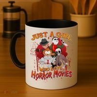 Just A Girl Who Loves Horror Movies Coffee Mug thumb 4