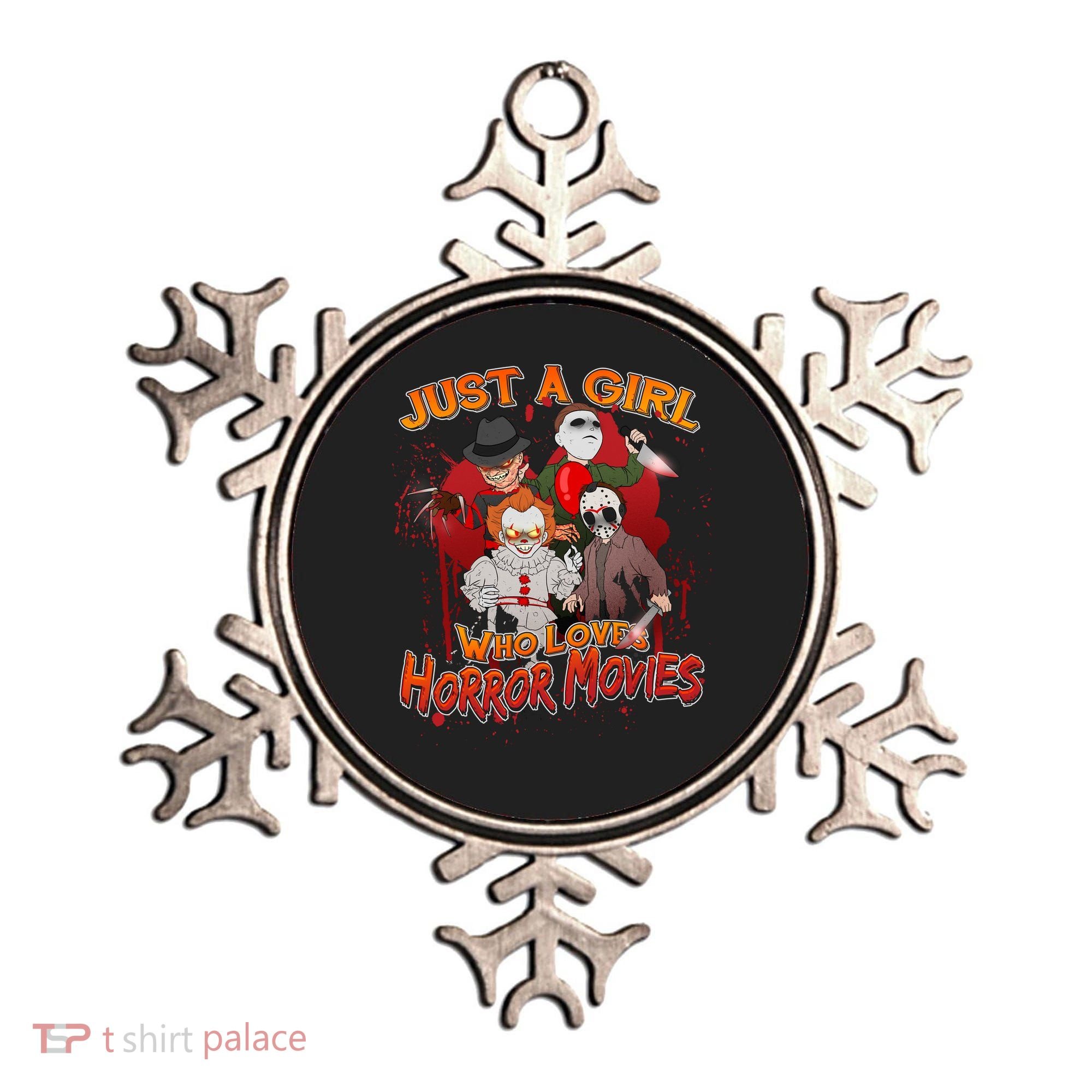 Just A Girl Who Loves Horror Movies Ornament
