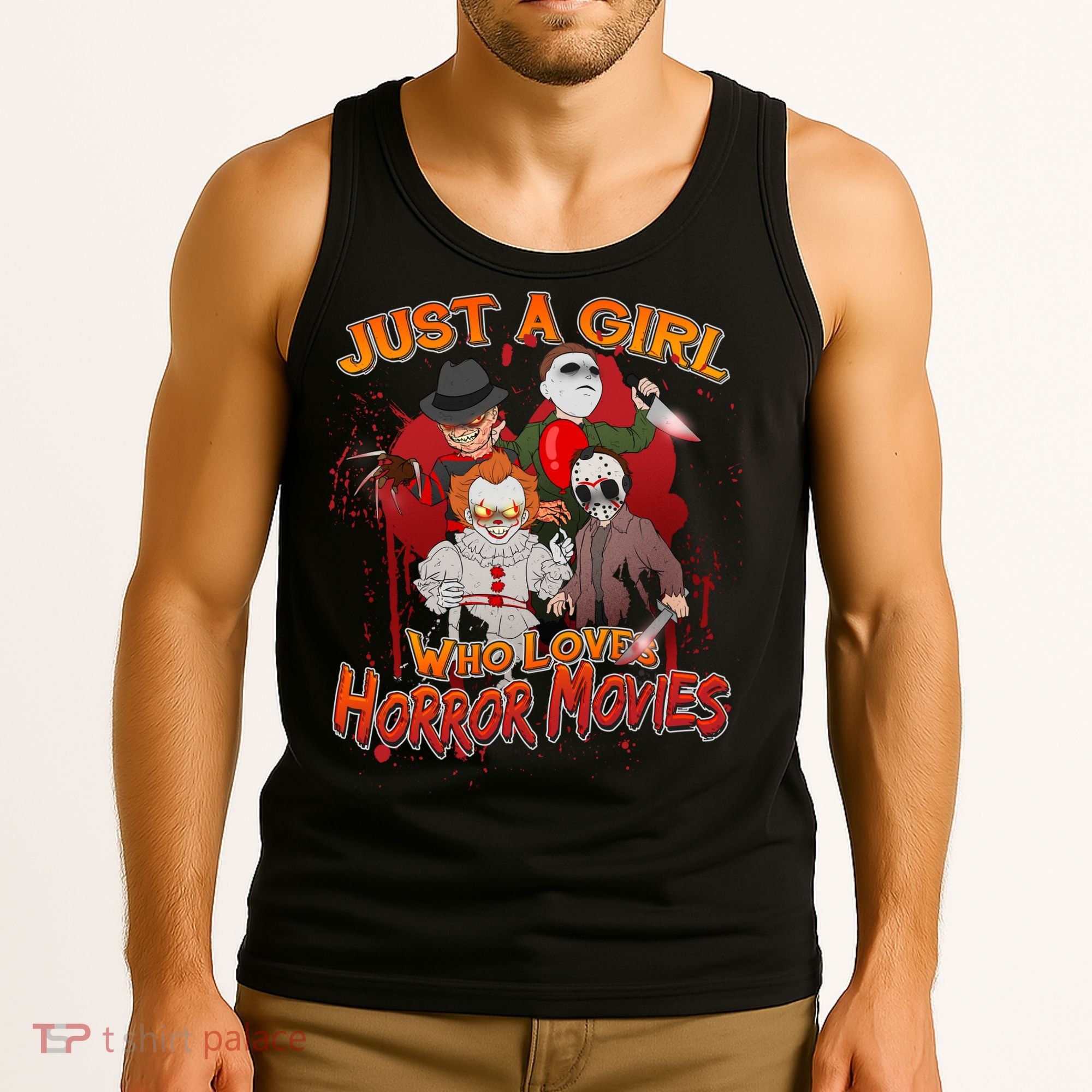 Just A Girl Who Loves Horror Movies Tank Top