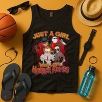 Just A Girl Who Loves Horror Movies Tank Top thumb 4