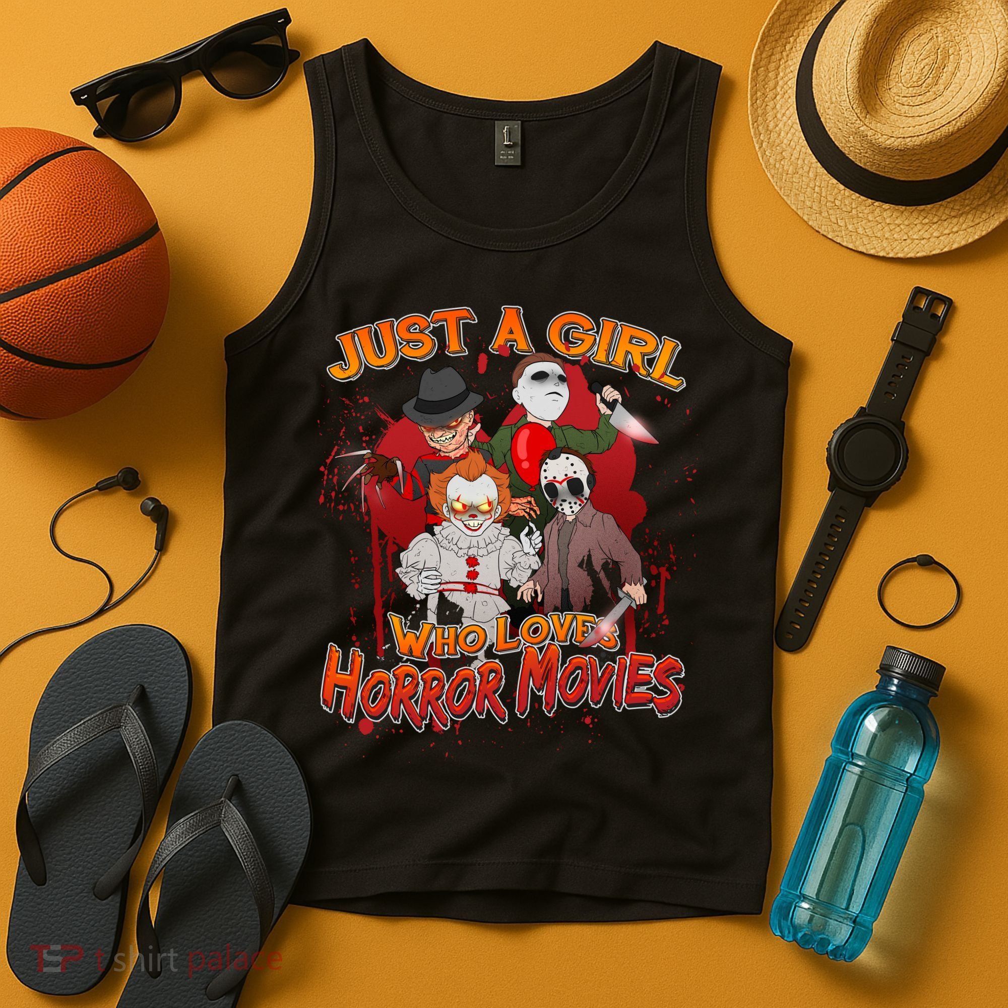 Just A Girl Who Loves Horror Movies Tank Top