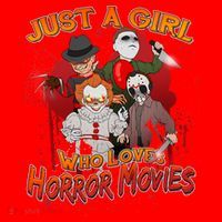 Just A Girl Who Loves Horror Movies Santa Hat thumb 1