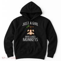 Just A Girl Who Loves Monkeys Hoodie thumb 0