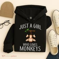 Just A Girl Who Loves Monkeys Hoodie thumb 4