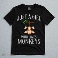 Just A Girl Who Loves Monkeys T-Shirt thumb 5