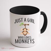 Just A Girl Who Loves Monkeys Coffee Mug thumb 1